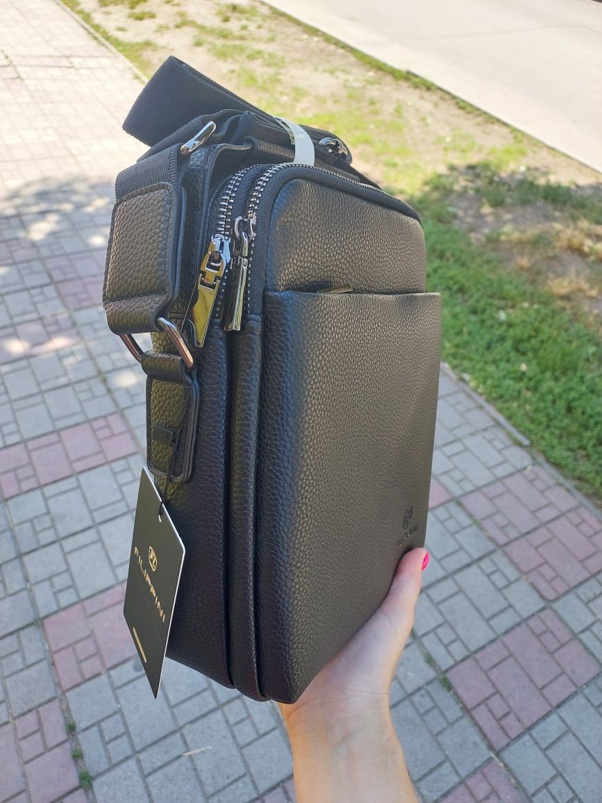 Сумка чоловіча барсетка спортивная мужская шкіряна кожаная