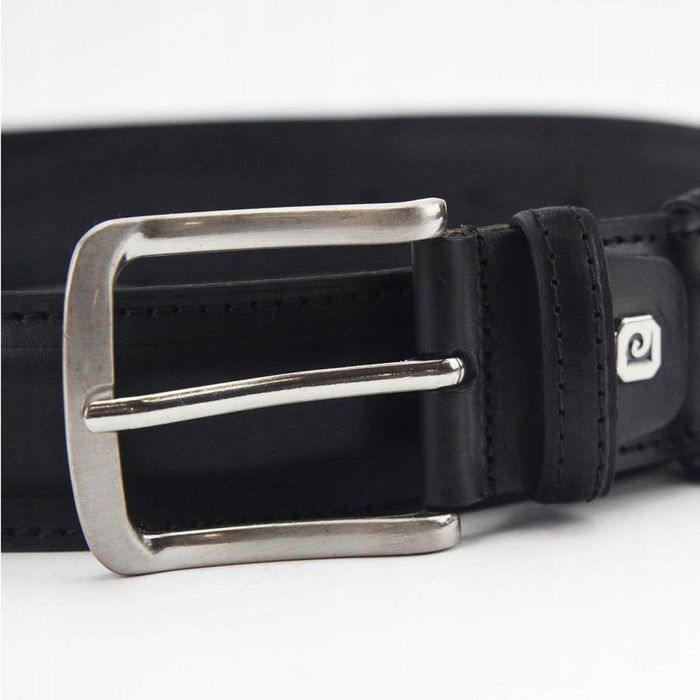 skórzany pasek męski z klasyczną klamrą - pierre cardin 100