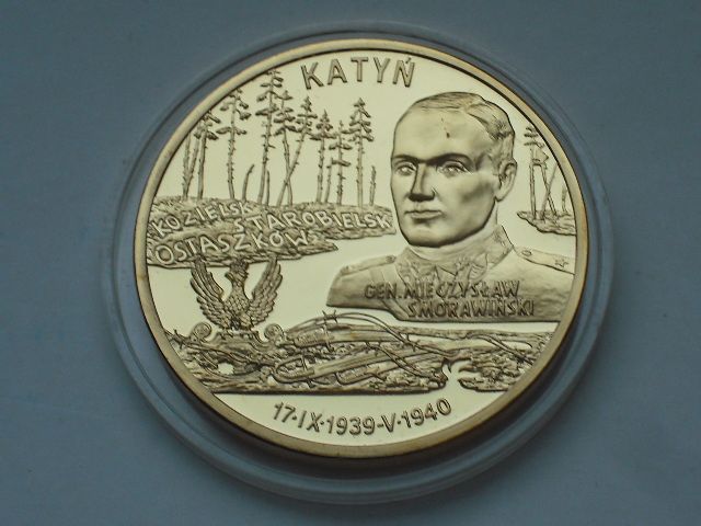 Katyń- Polacy w II wojnie światowej ,medal złocony