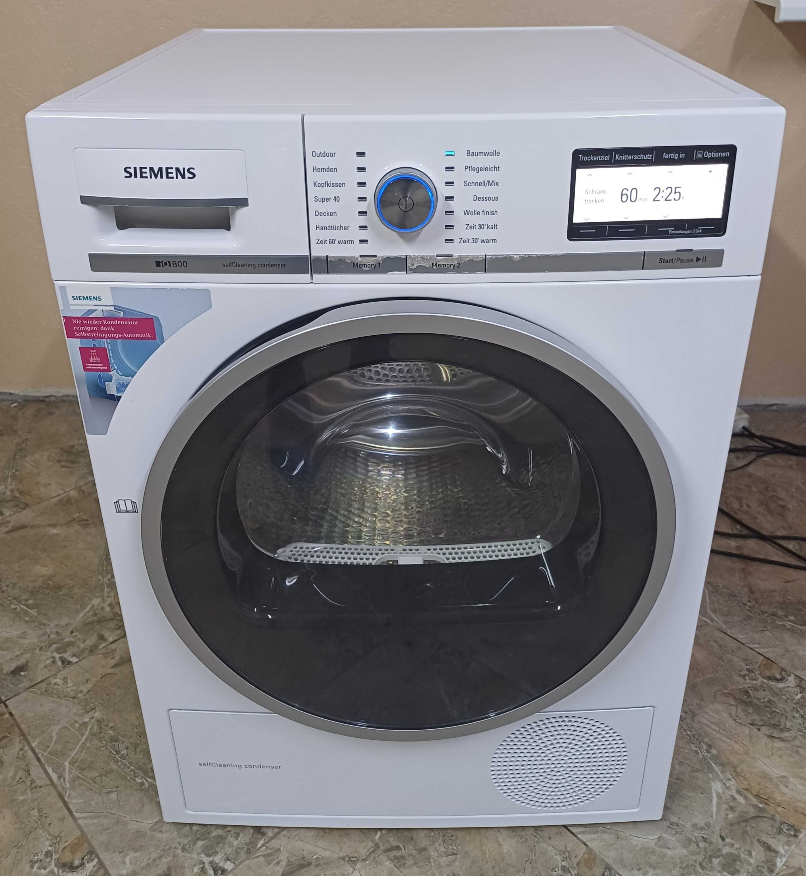 Сушка сушильна машина iQ800 selfCleaning Siemens WT46Y701/04 8кг б/в