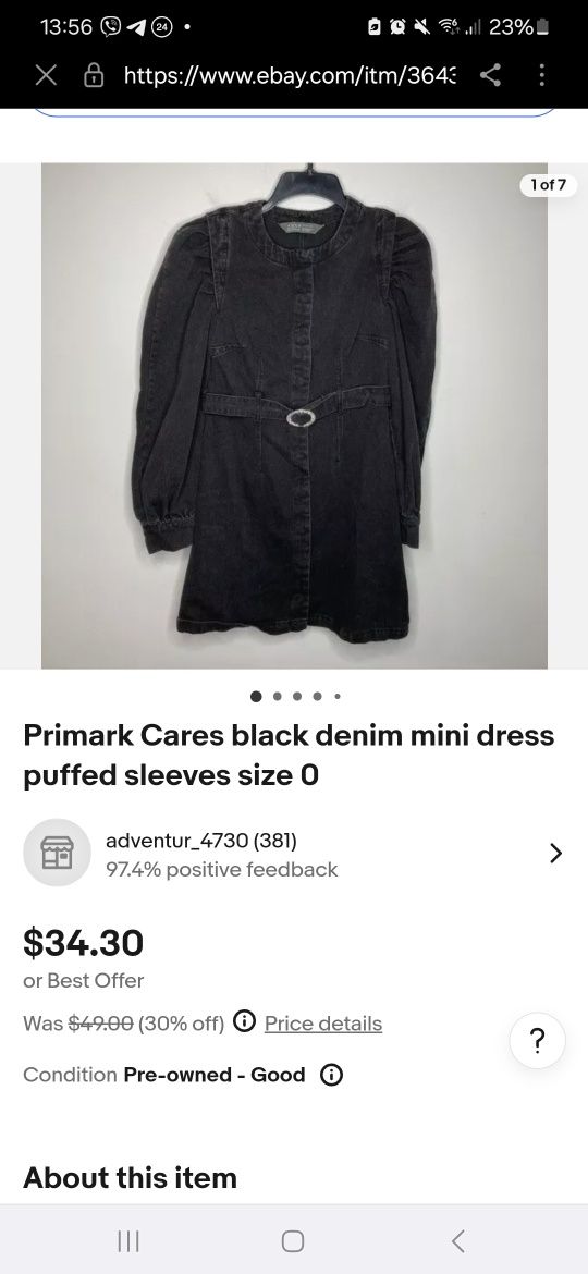 Платье джинс Primark 44р, 16, с биркой,наш 50р, L .