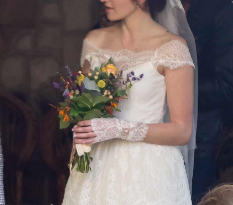 Весільна сукня,  XS, колір айворі, не вінчана