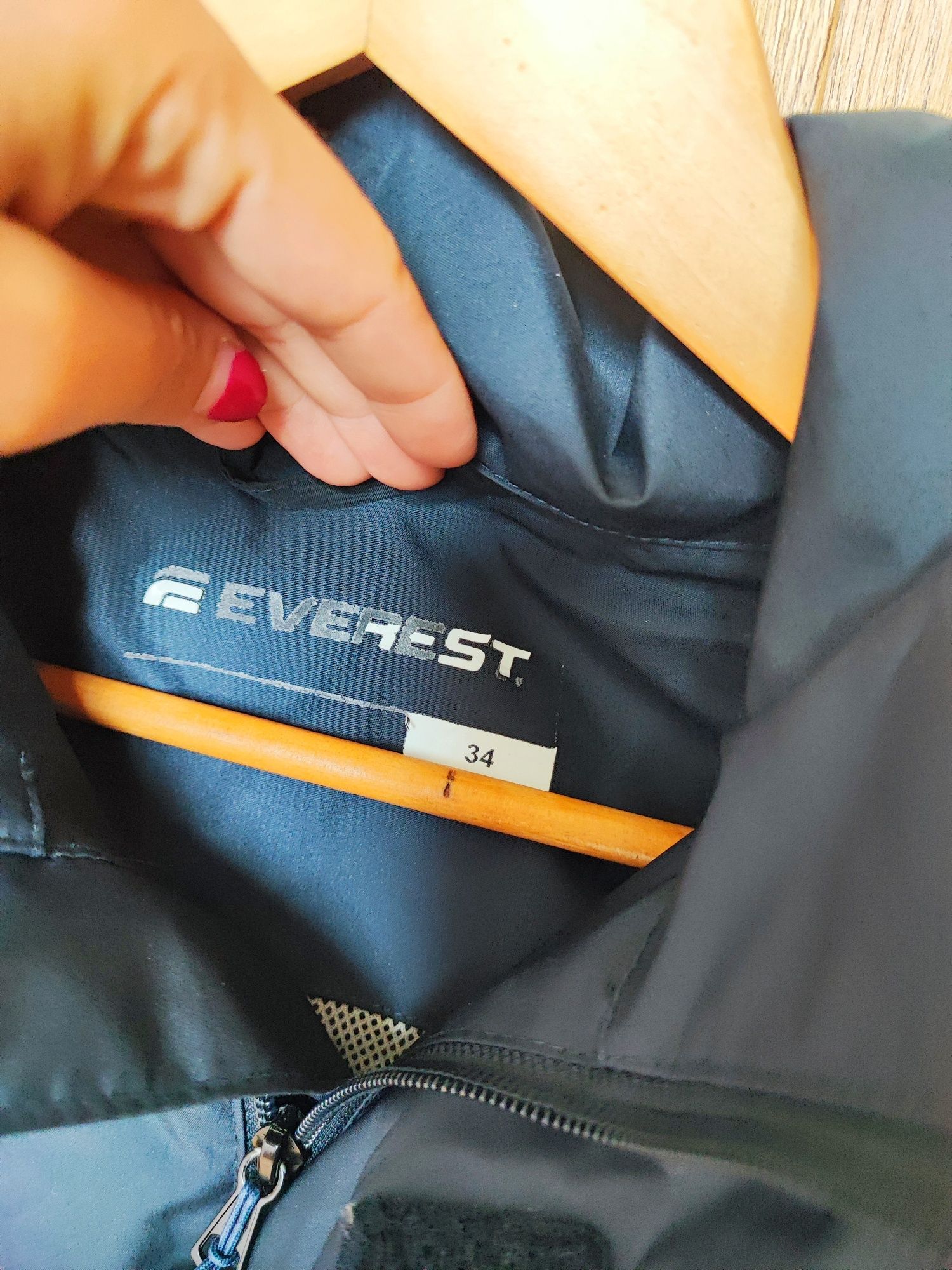 Przeciwdeszczowa kurtka damska XS z kapturem przejściowa Everest
