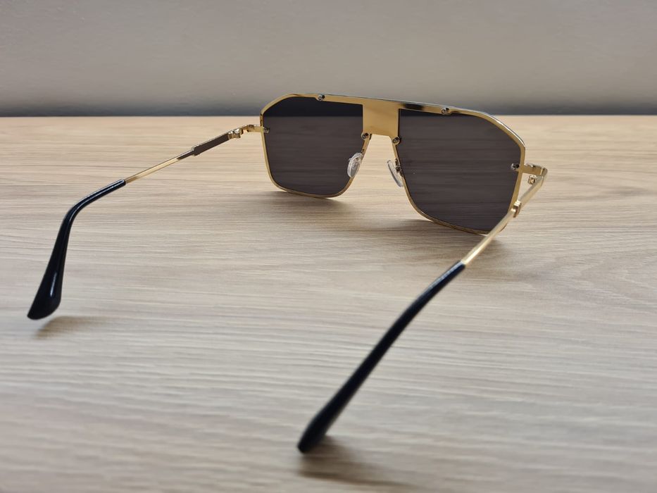 Nowe Męskie Zlote Okulary Przeciwsłoneczne Polaryzacyjne UV400 Gucci