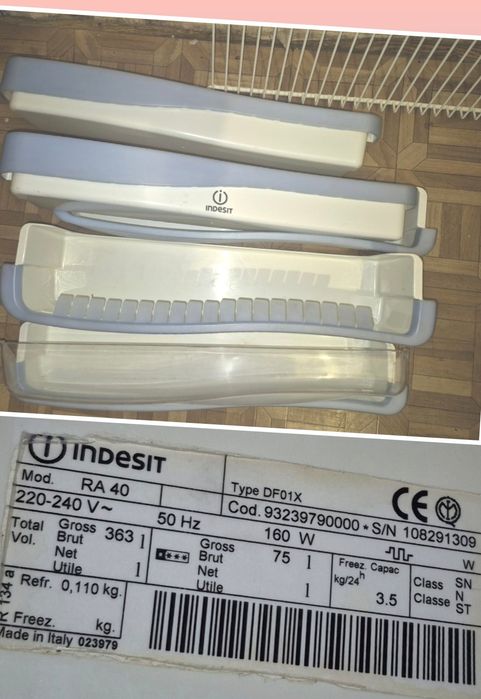 Indesit RA 40 Італія полки для холодильника ящики для овочей