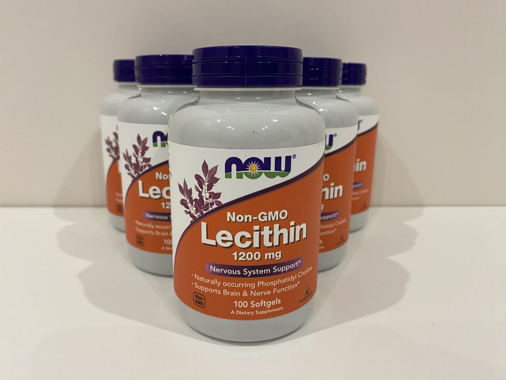 Now foods соєвий лецитин, 1200 мг 100 капсул соевый лецитин