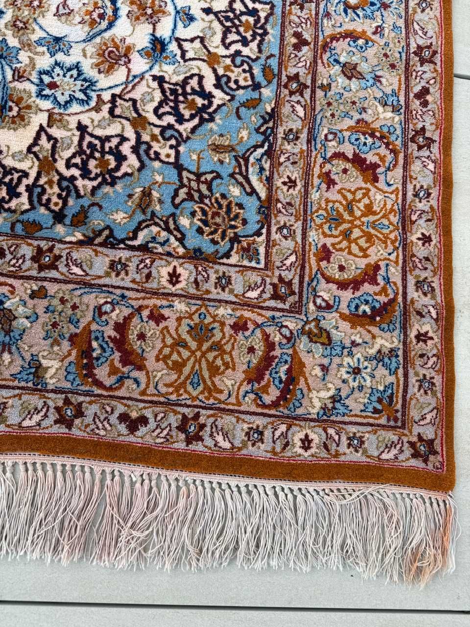 Dywan kaszmirowy perski z jedwabiem Iran Ispahan 185x113 gal 24 tys