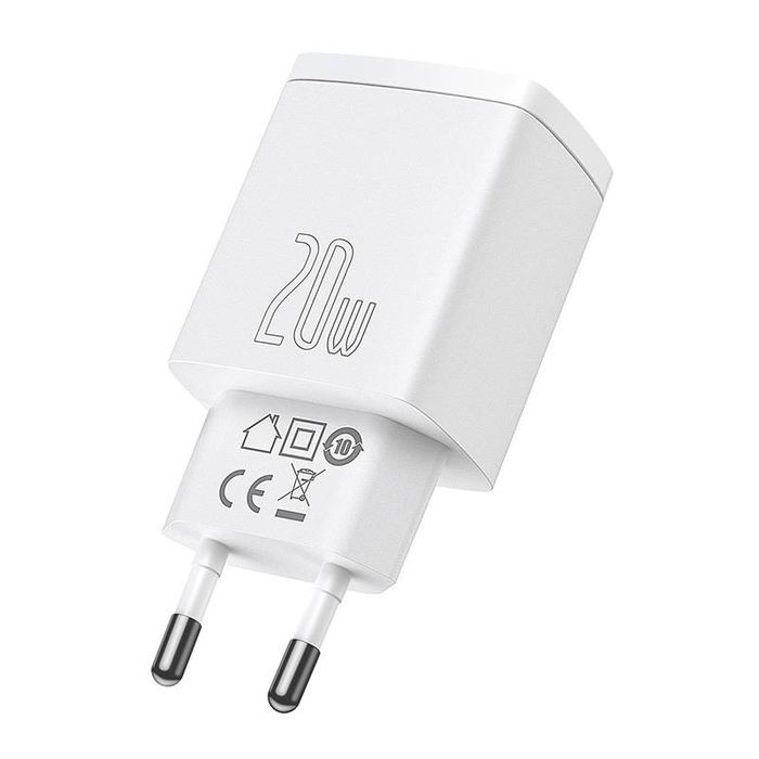 Ładowarka sieciowa Baseus Compact Quick Charger, USB, USB-C, 20W