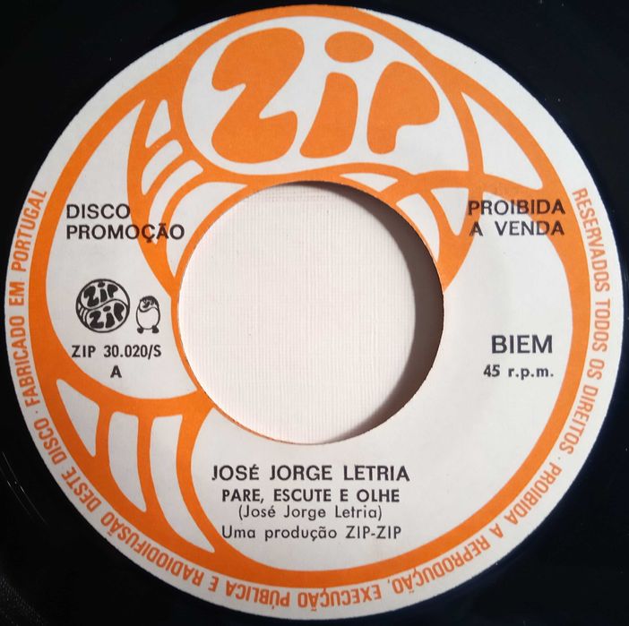José Jorge Letria	- - - - -	Pare, Escute e Olhe	- - - - -	Single