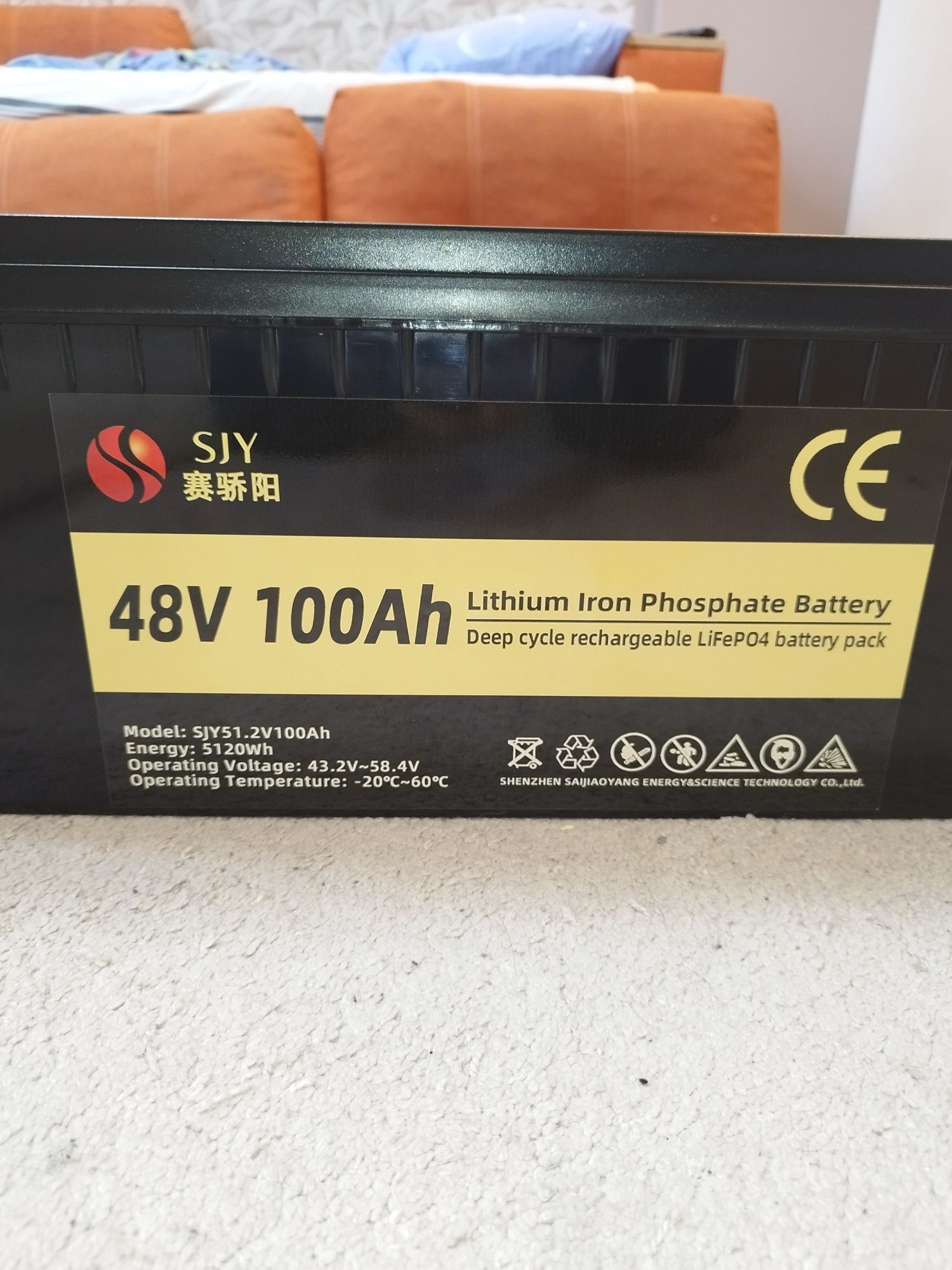 Батарея зовнішня для ДБЖ/інвертора Lifepo4 48V 100ah SJY 48V 100ah LCD