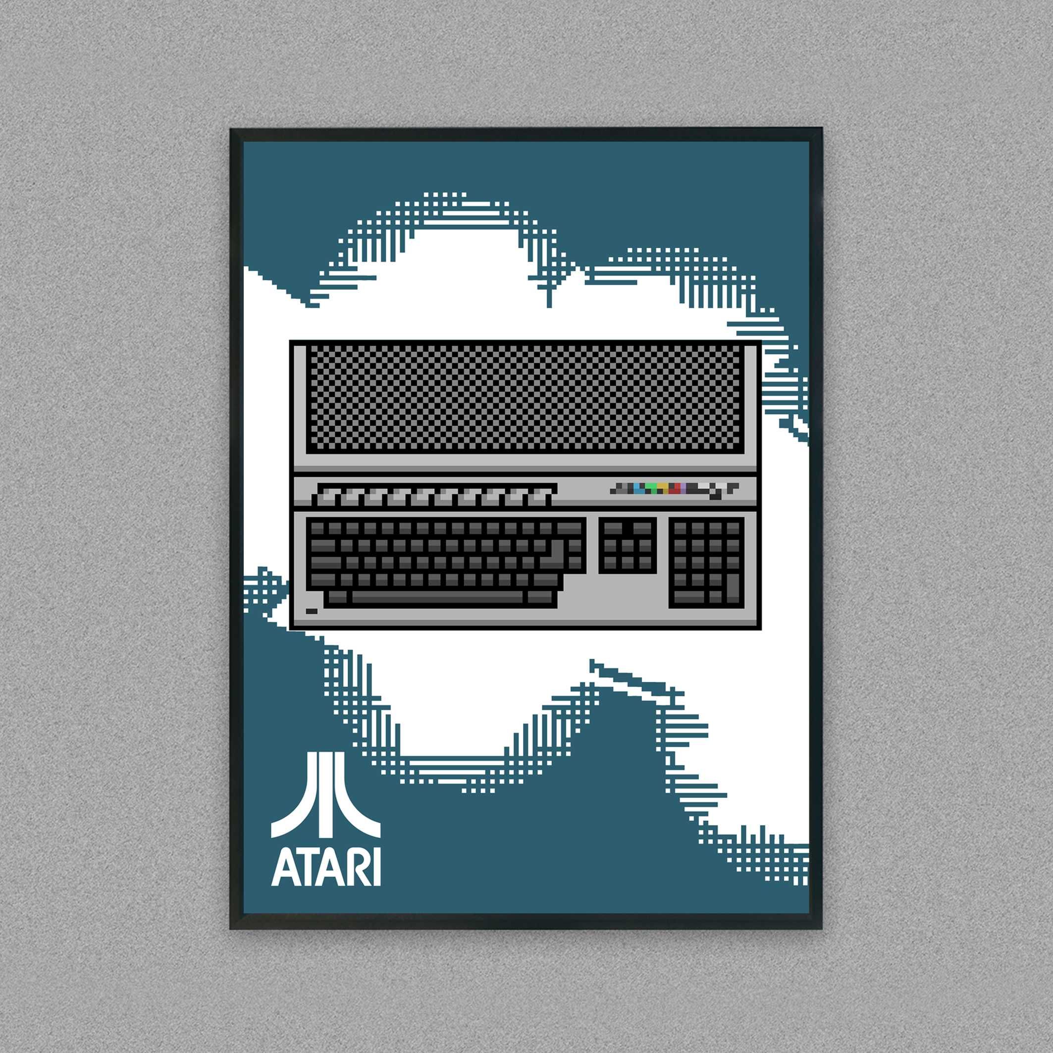 plakat komputer atari, obraz do salonu, plakat atari retro