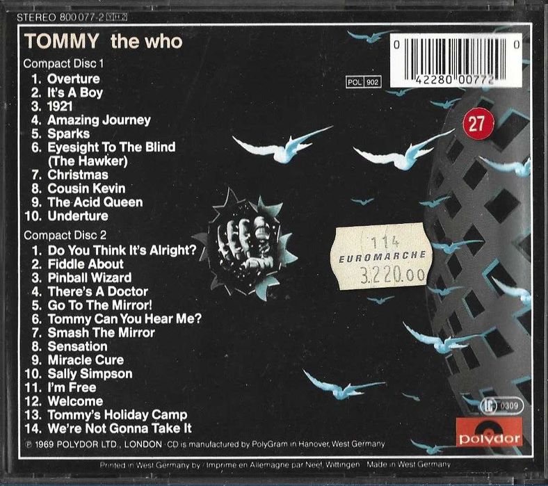 The Who - - - - - Tommy - - - - - 2 X CD