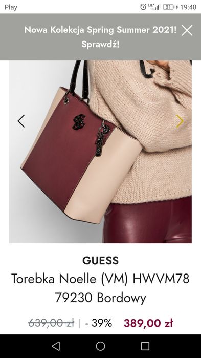 Piękna Torebka  z zamkiem