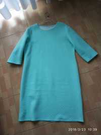 R. 50 sukienka pikowana prosta mietowa