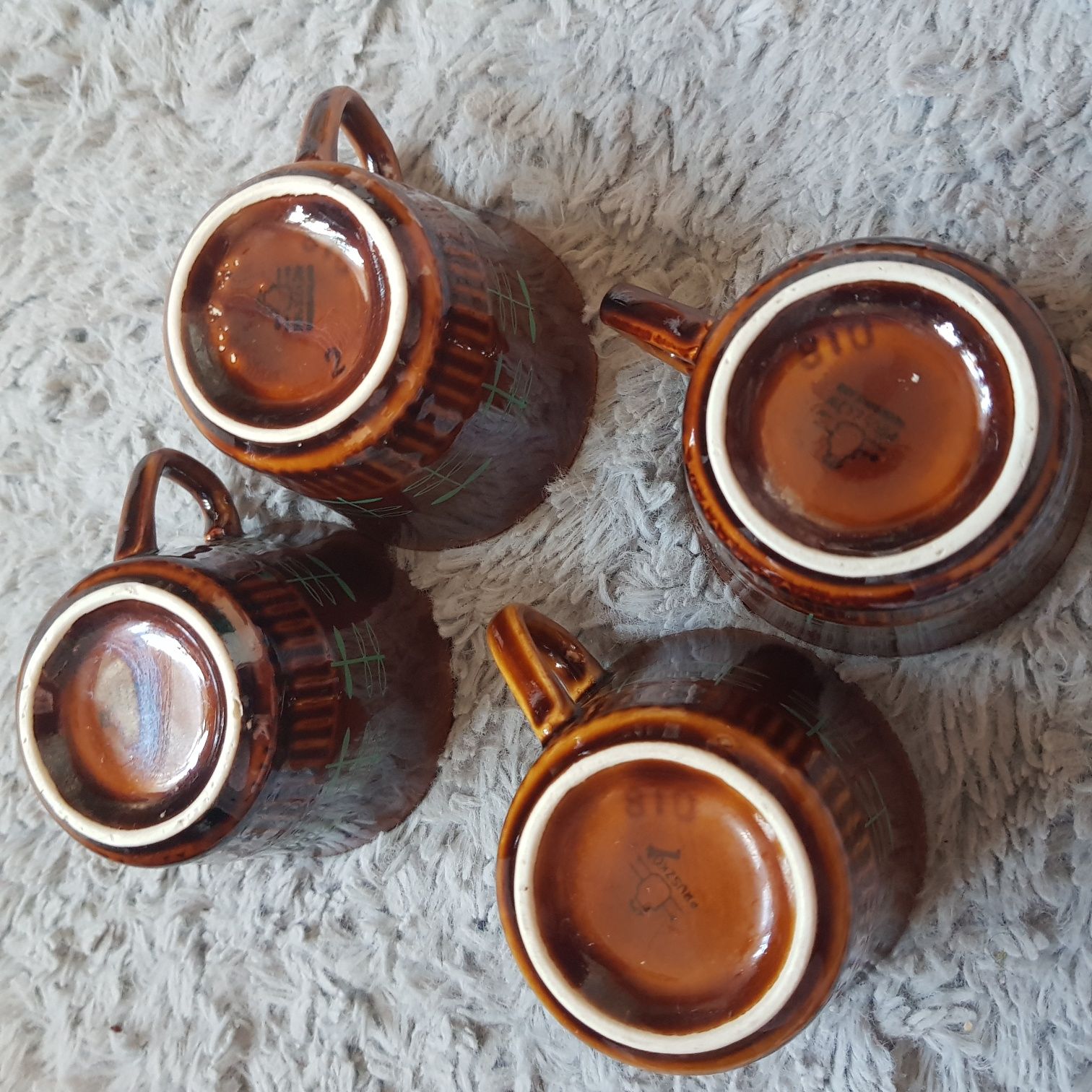 Filizanki porcelit Pruszkow sygnowane