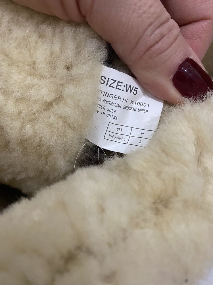 Śniegowce EMU skóra naturalna owcza nowe chestnut