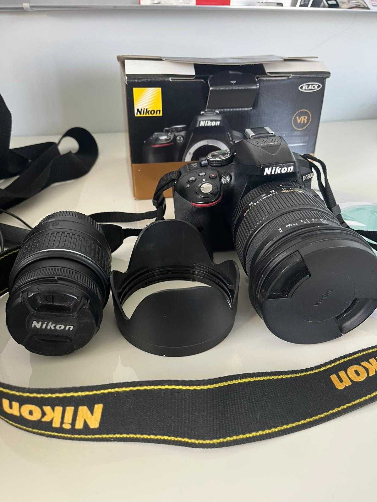 Nikon d5300 + 2 obiektywy + osprzęt + pokrowce + torba