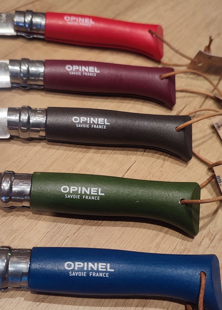 Яркий нож Opinel 08 Colorama с темляком туриста складной mora,fiskars