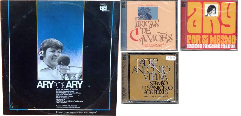 Discos CDS Audio Livros Villaret Aleixo Pessoa Espanca Eça De Quieirós