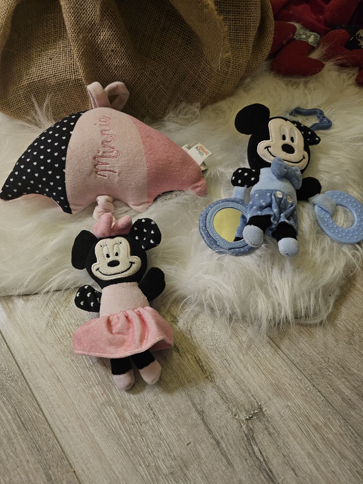 Disney pozytywka Minnie + grzechotka Mickey