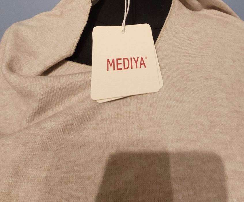 Komplet dzianinowy, spodnie i sweter, M/L