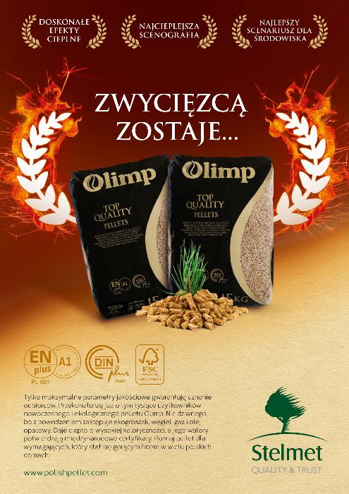 pellet Olimp , DIN+, EN plus A1, FCS , pelet iglasty Sokołów Podlaski