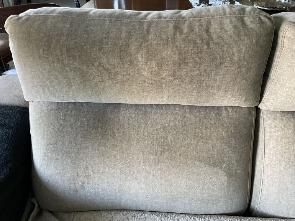 Sofá de 3 lugares com chaise long eletrica