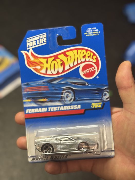 Hot Wheels srebrny metallic Ferrari Testarossa, unikat z 1998r!