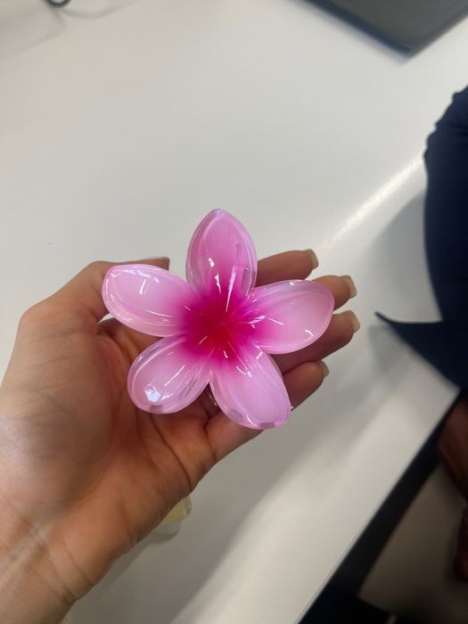 Заколка-крабик для волос гавайский цветок