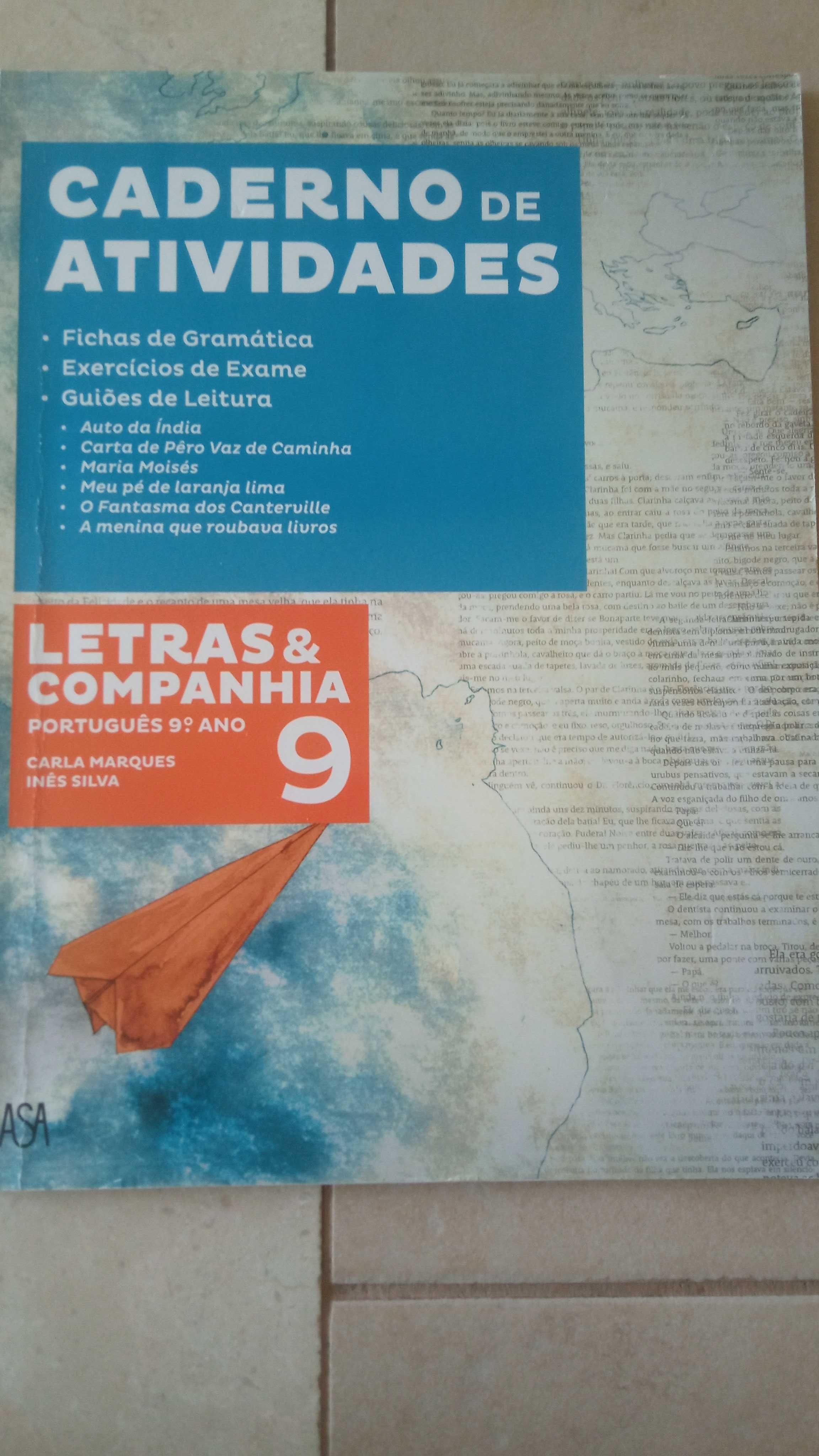 Caderno de atividades de Português 9º ano - Letras e Companhia