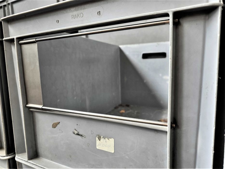 Pojemnik Plastikowy Kuweta Skrzynka Kosz Magazynowy Warsztatowy Regał