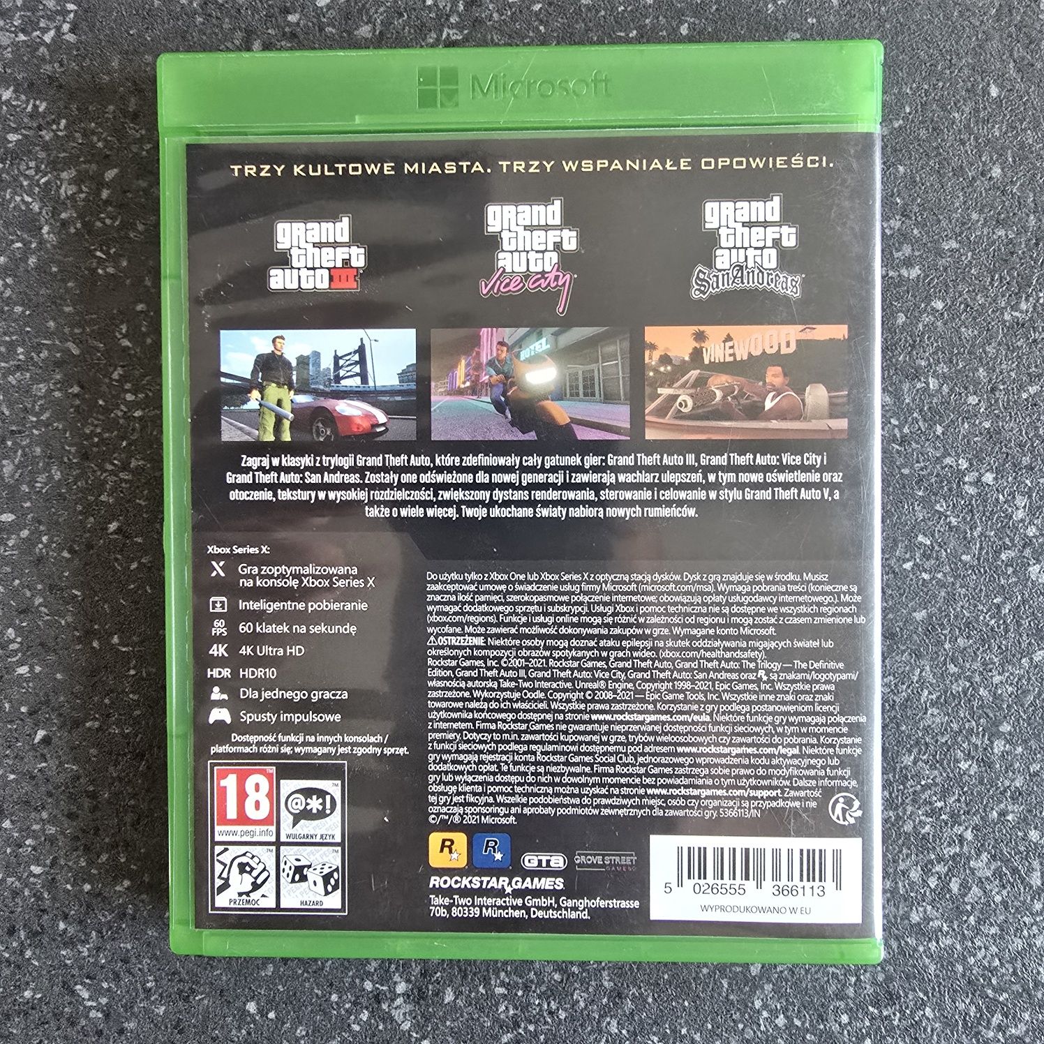 GTA TRYLOGIA xbox one, series wersja PL
