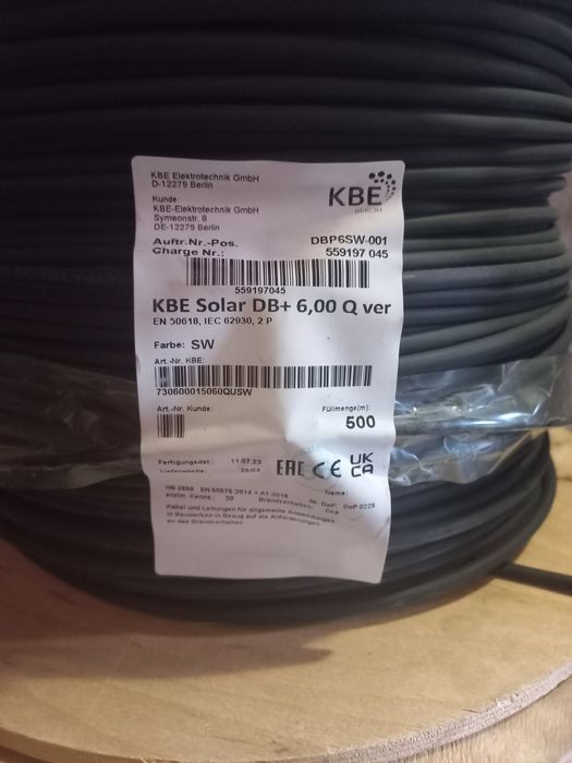 Кабель,кріплення для сонячних панелей 6мм KBE, Helukabel(солнечных)