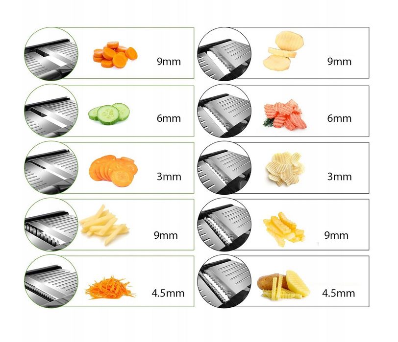 Mandolina szatkownica krajalnica do warzyw tarka ręczna ochrona dłoni