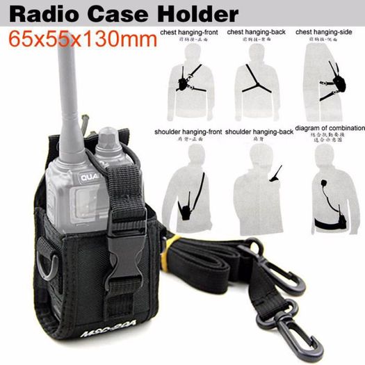 Bolsa de nylon universal p/ radio walkie talkie