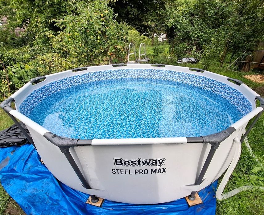Nowy Basen Ogrodowy Stelażowy Okrągly Steel Pro 305x76 cm Bestway