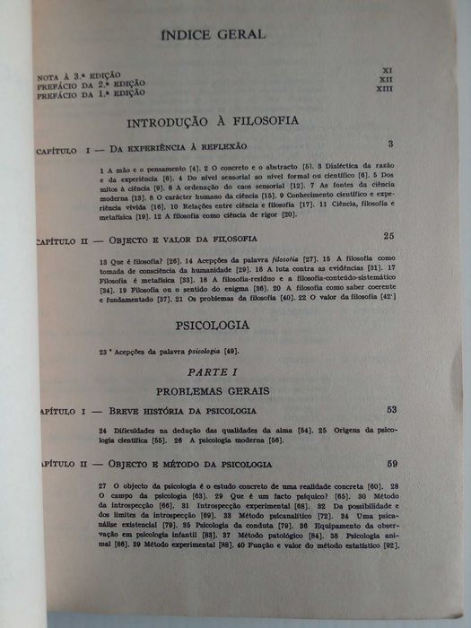 Livro "Introdução à Filosofia e Psicologia", J. Serrão e J. de Macedo
