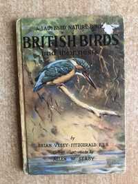 Винтажная книга  British birds and their nests
