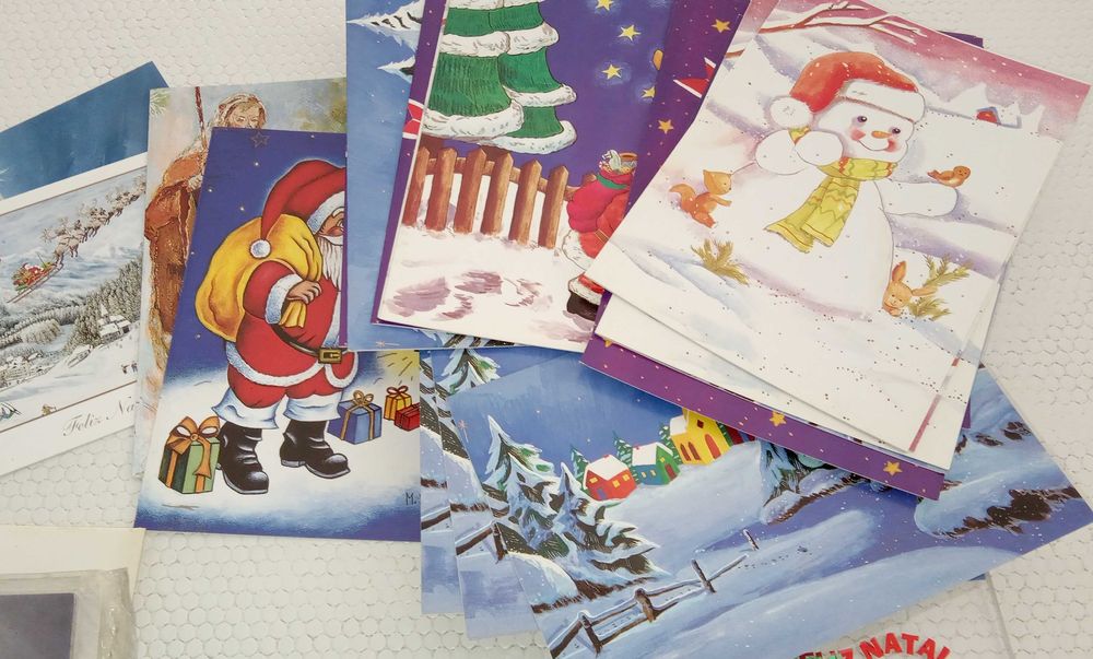 Postais e acrílicos de natal, lote por 5€