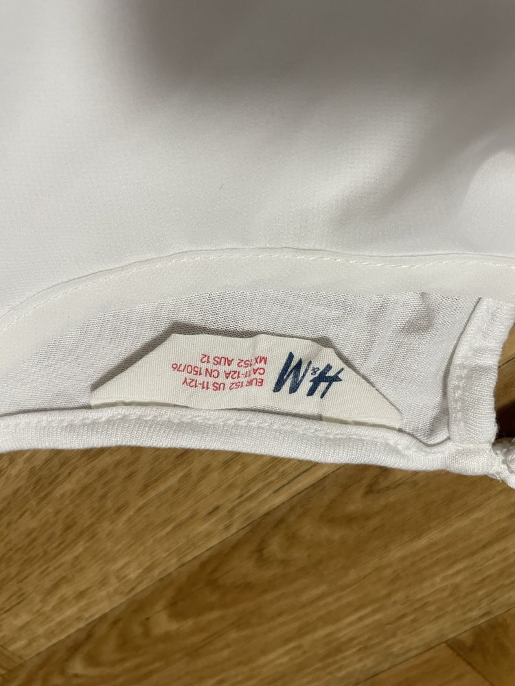 Белая блуза H&M+ черные джинсы Next р. 146