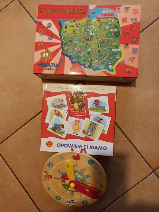 Puzzle mapa Polski + obrazkowa zabawka edukacyjna