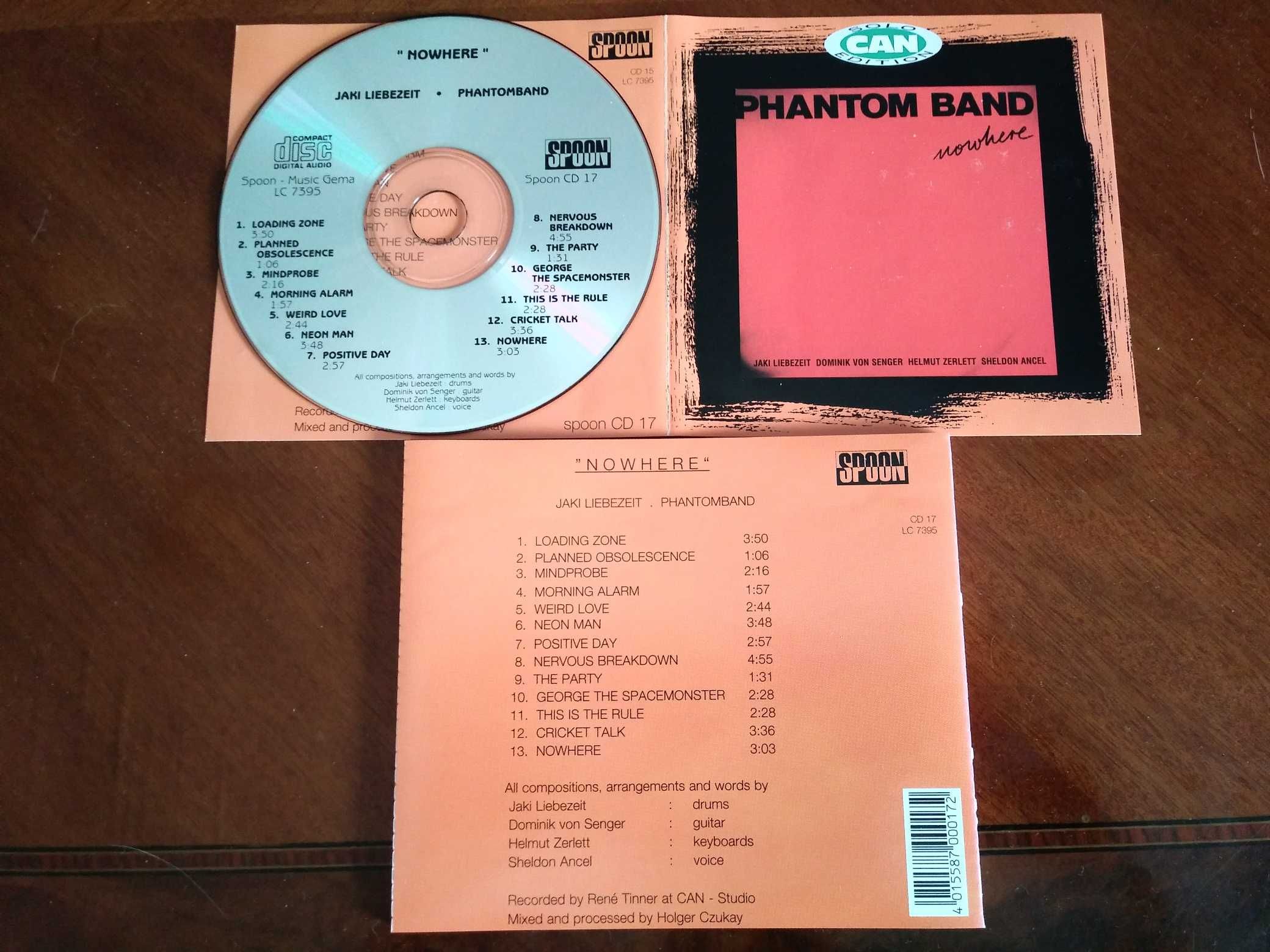 CAN - płyty CD niemieckiej grupy/PHANTOM BAND-Nowhere-Can Solo Edition