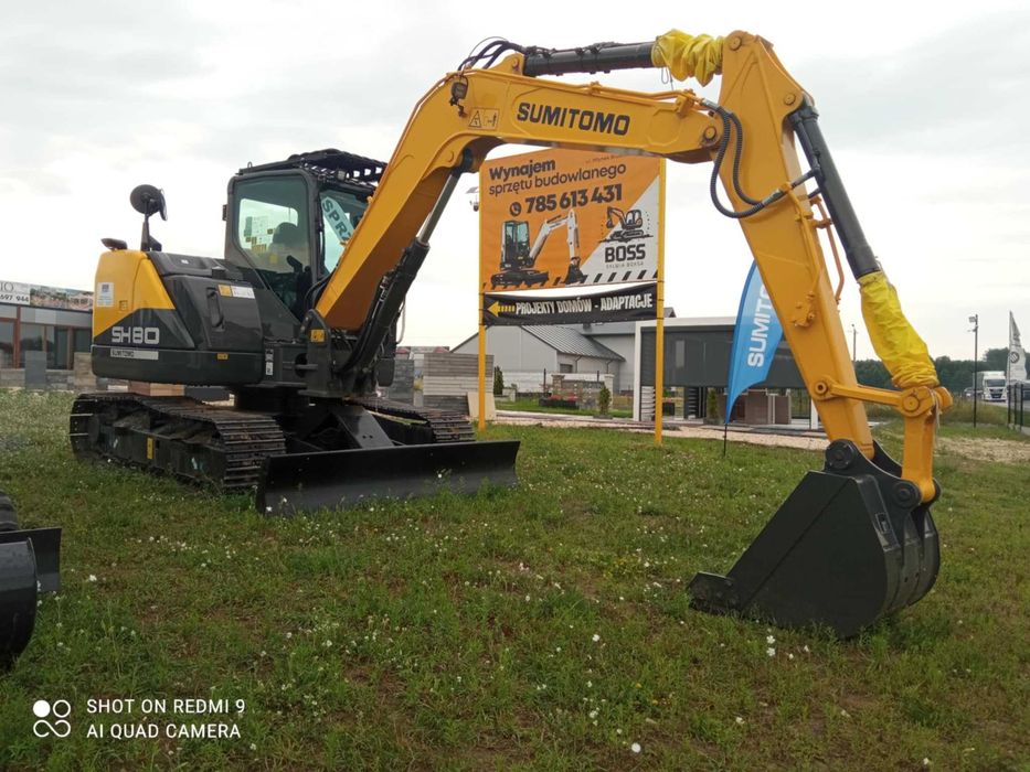SUMITOMO SH80BS-7 Japońska Koparka 9T Yanmar NOWA FV Gwarancja CASE