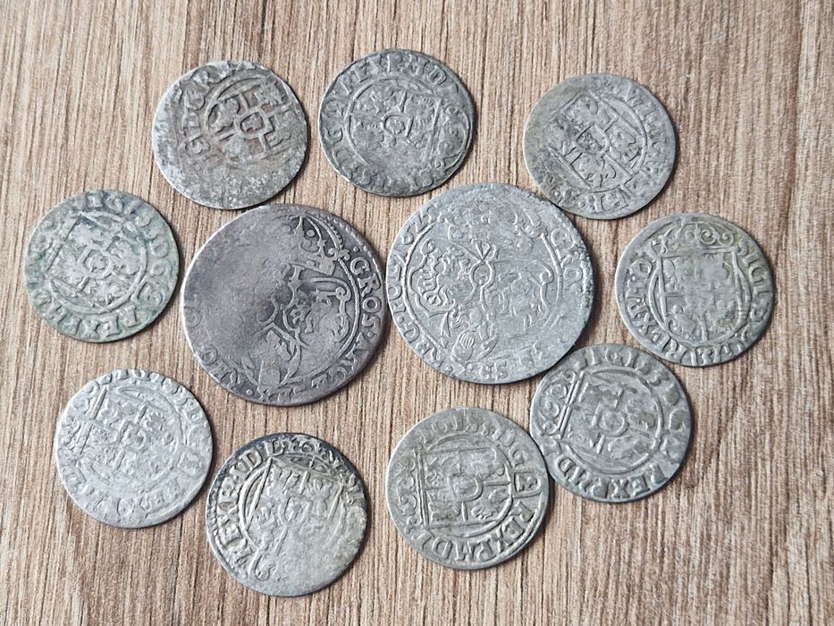 Zestaw monet 2x s,ostak 9x półtorak Zygmunt III Waza