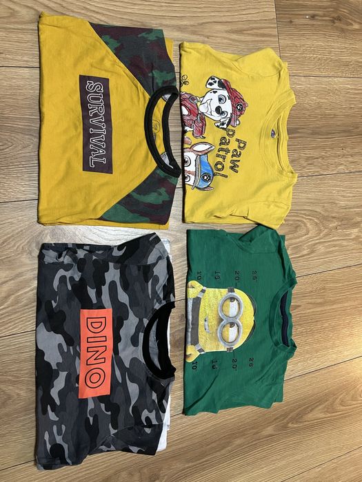 4 bluzki z długim rękawem rozm. 110