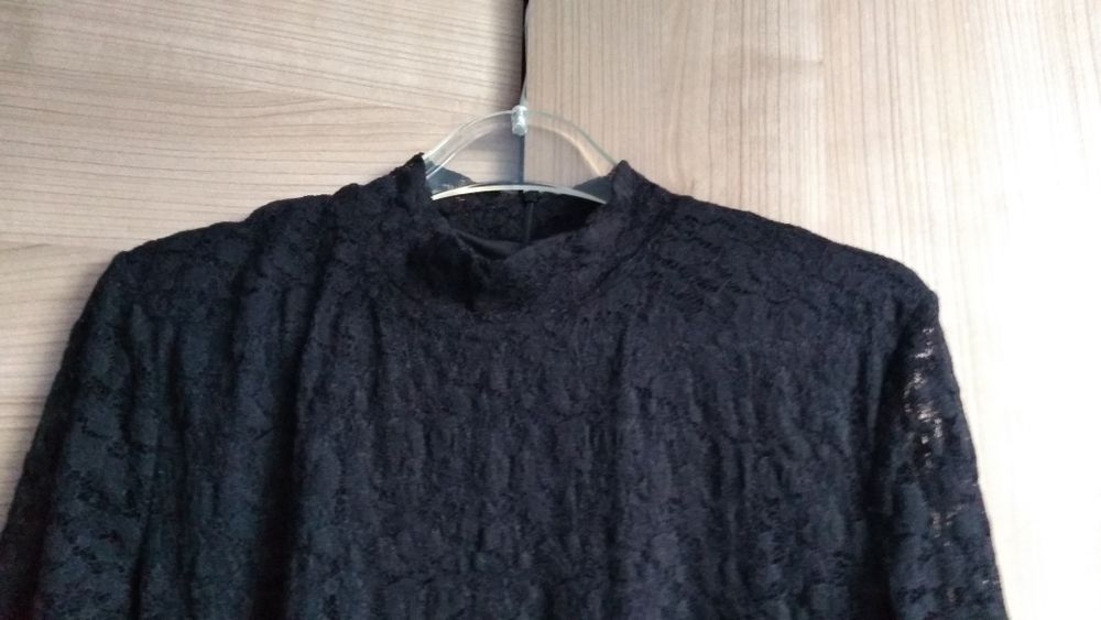 Elegancka sukienka czarna  koronkowa rozm  L