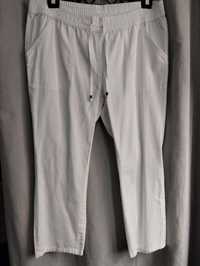 Nowe białe spodnie damskie bawełniane r. 4XL