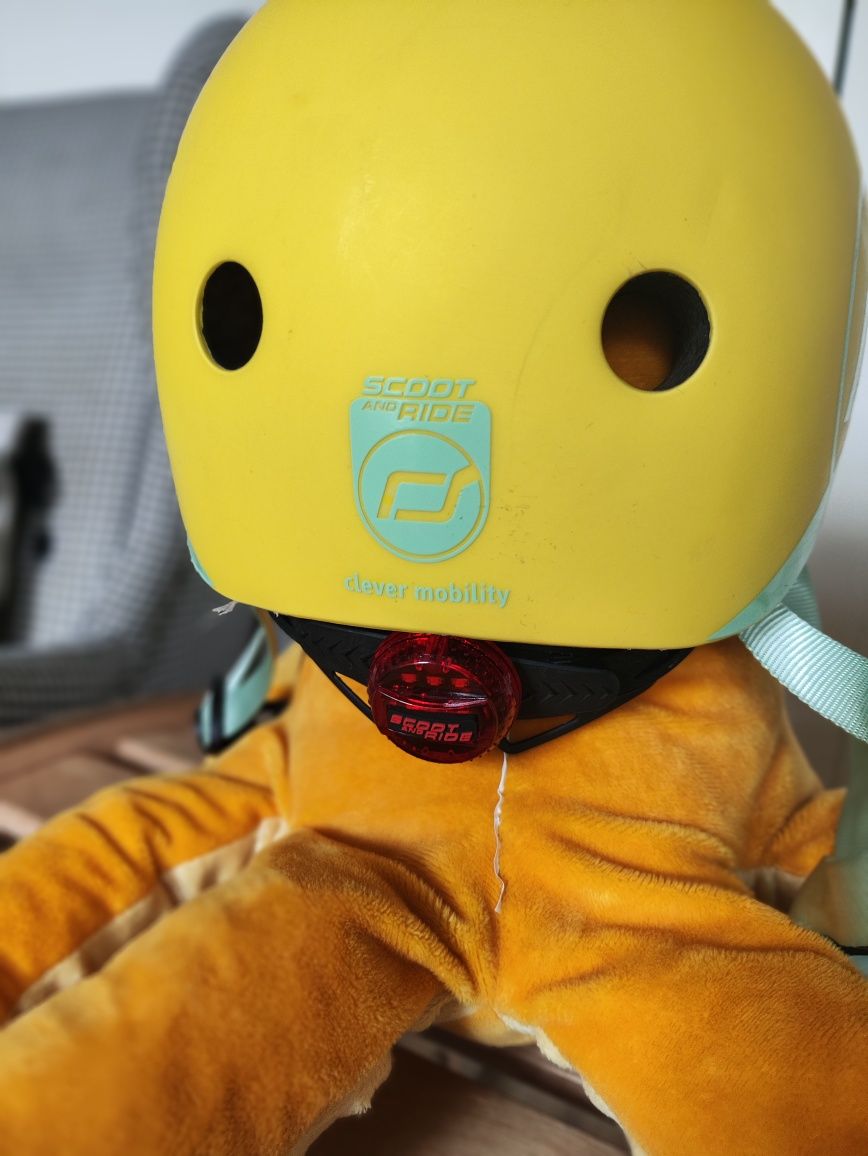 Kask XXS-S45-51 cm 1-5 lat scoot and ride Scootandride żółty