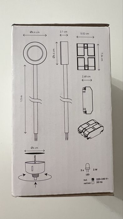 Oświetlenie podszafkowe LED 3 sztuki Nowe