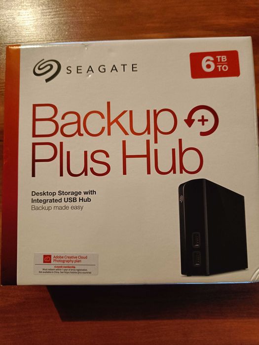 Dysk zewnętrzny Seagate Backup Plus Hub 6TB USB 3.2 Gen. 1 Czarny